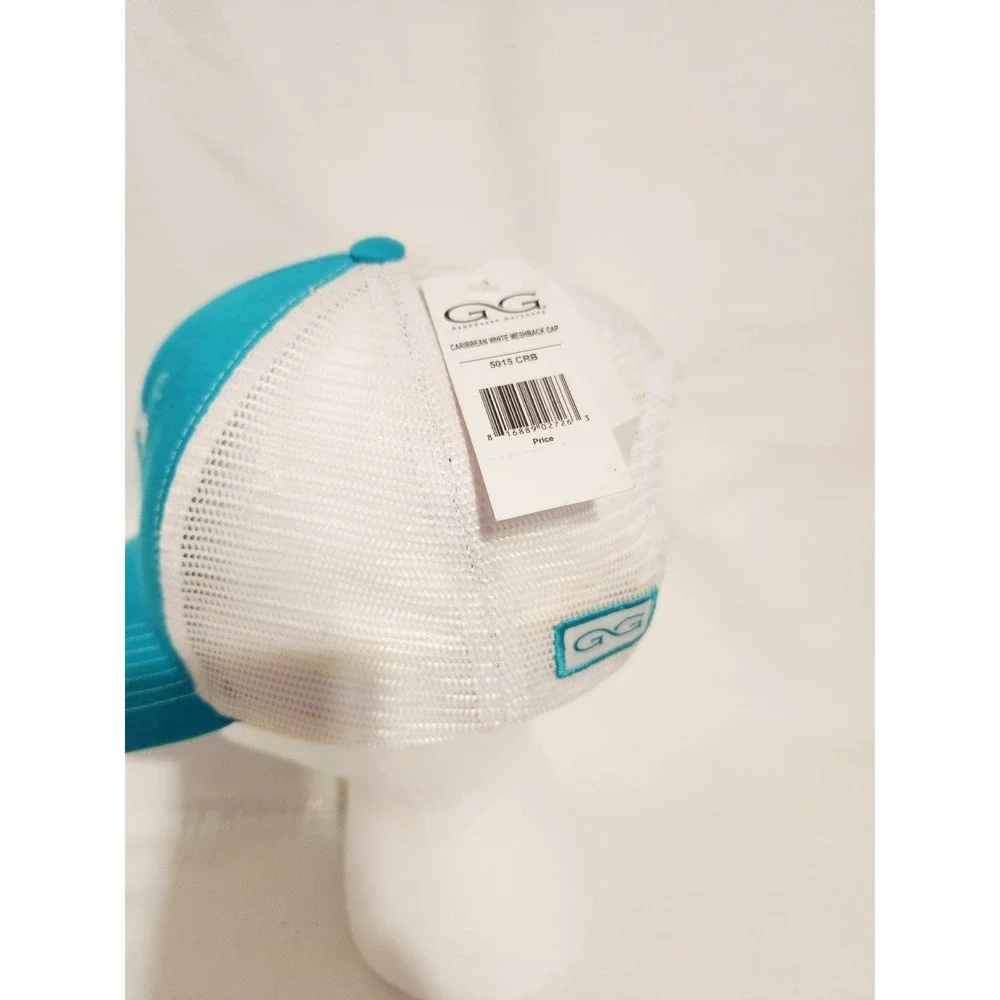 GameGuard Boerne Jaguar Trucker Cap Carribean Blue White Mesh Snapback Advertise